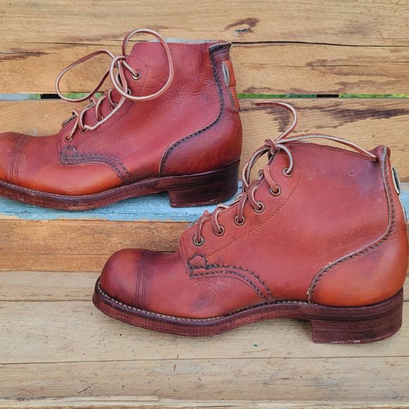 Vintage Australian 1940's Leather Lace-up Ammo Boots - Women's Size 9 - Picture 6 of 10